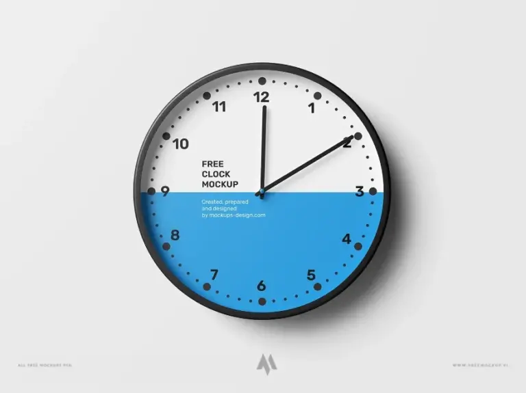 Mockup đồng hồ treo tường