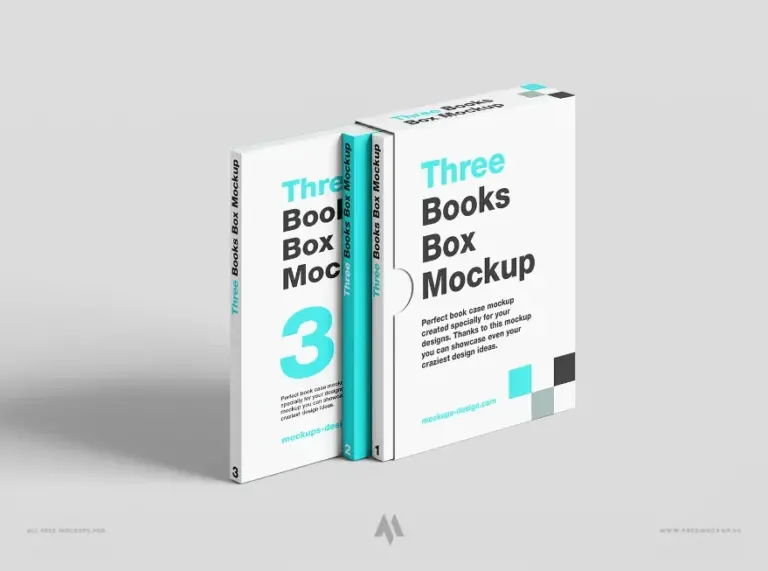 Mockup sách đóng trong hộp