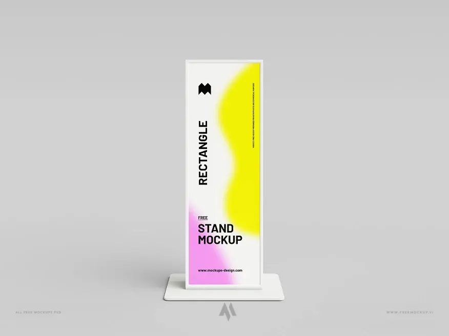 Mockup standee hình hộp chữ n