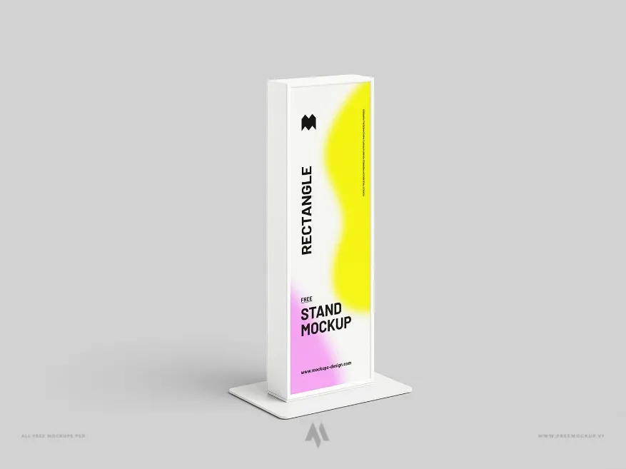 Mockup standee hình hộp chữ n