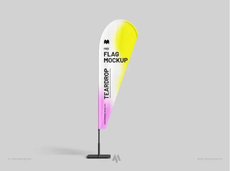 Mockup cờ giọt nước