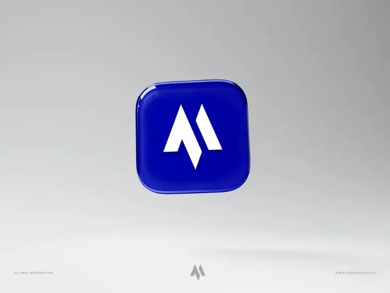 Mockup logo App 3D miễn phí