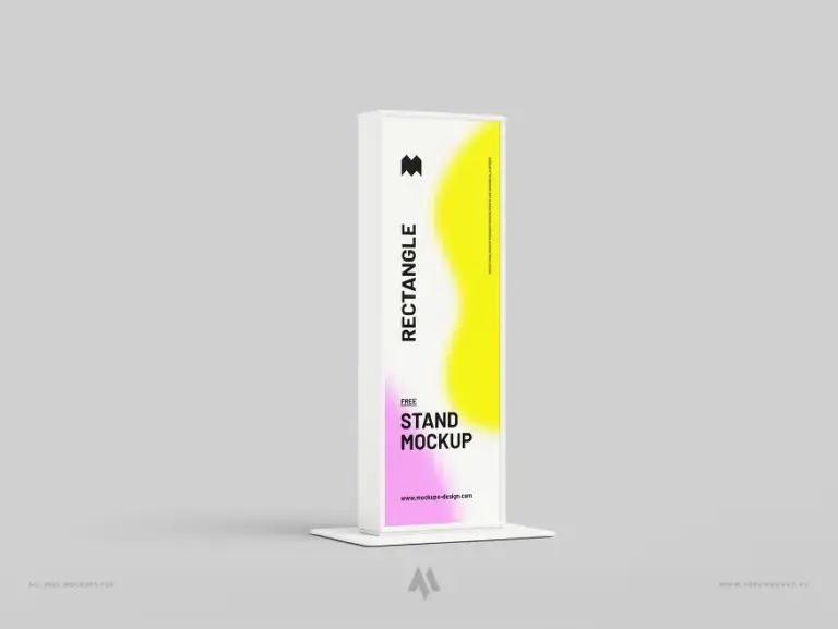 Mockup standee hộp chữ nhật