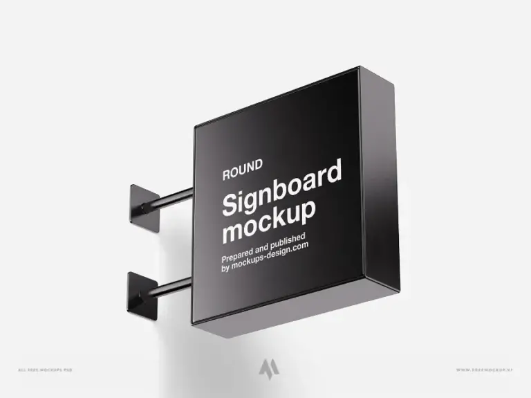 Mockup biển vẫy hộp vuông