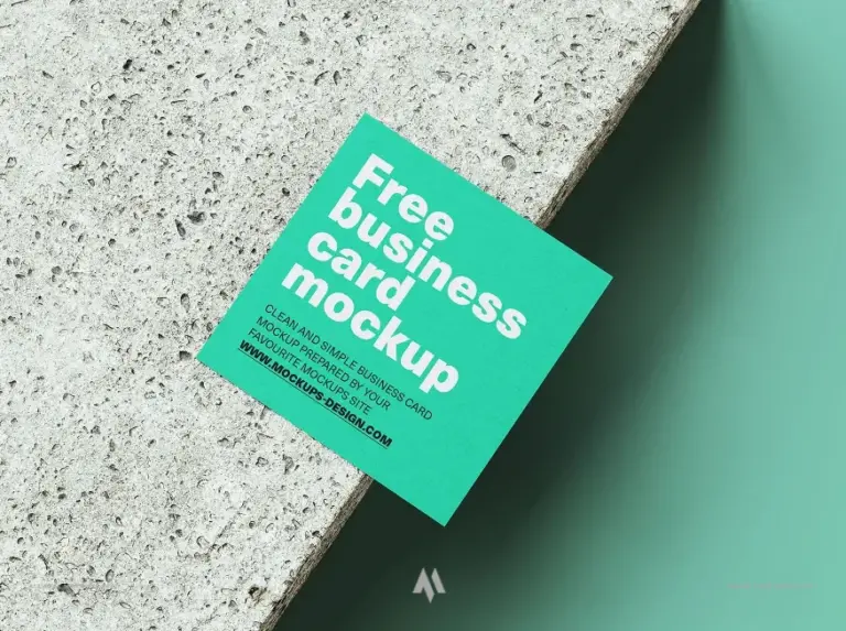 Mockup business card vuông