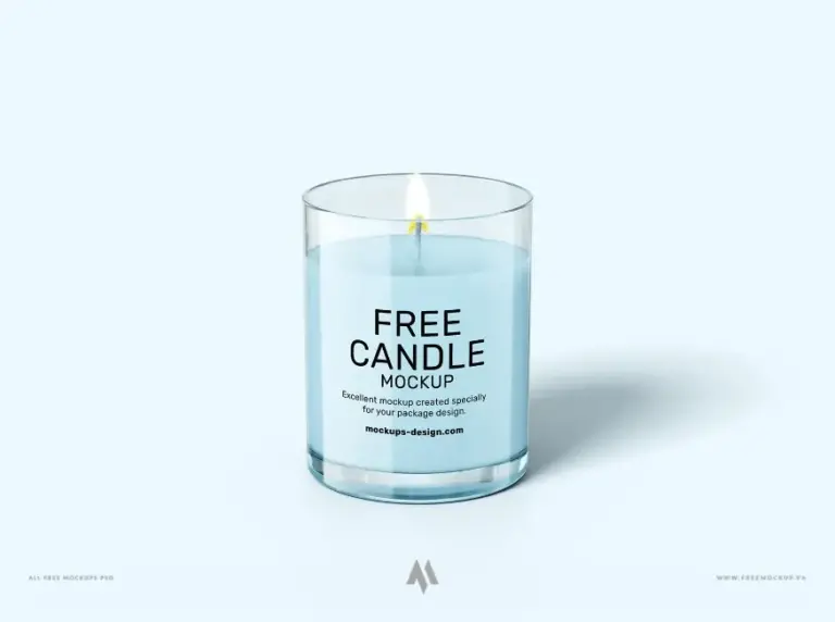 Mockup cốc nến thơm miễn phí