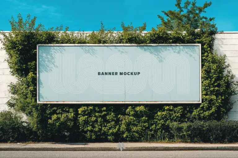 Mockup biển quảng cáo ngoài đường