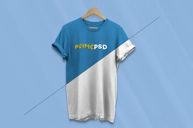 Mockup áo phông có móc treo