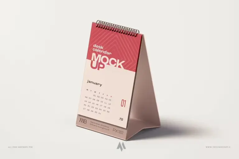 Mockup lịch để bàn miễn phí
