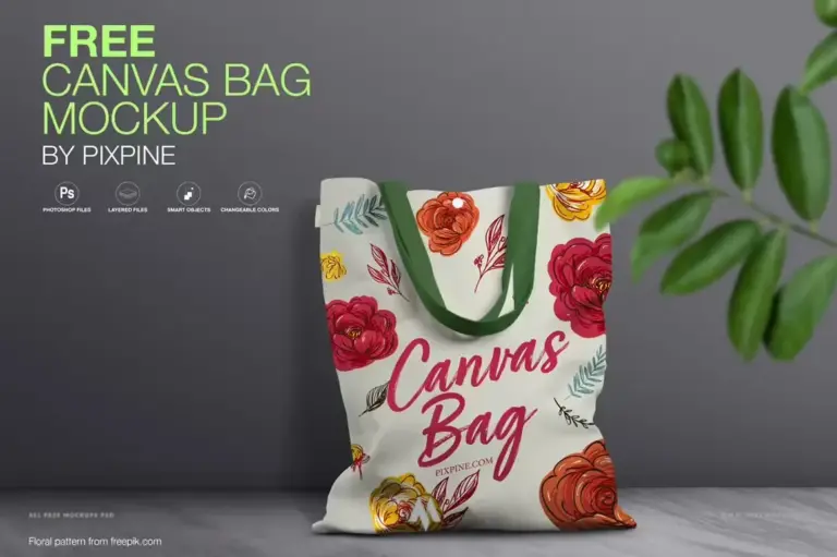 Mockup túi vải canvas miễn phí