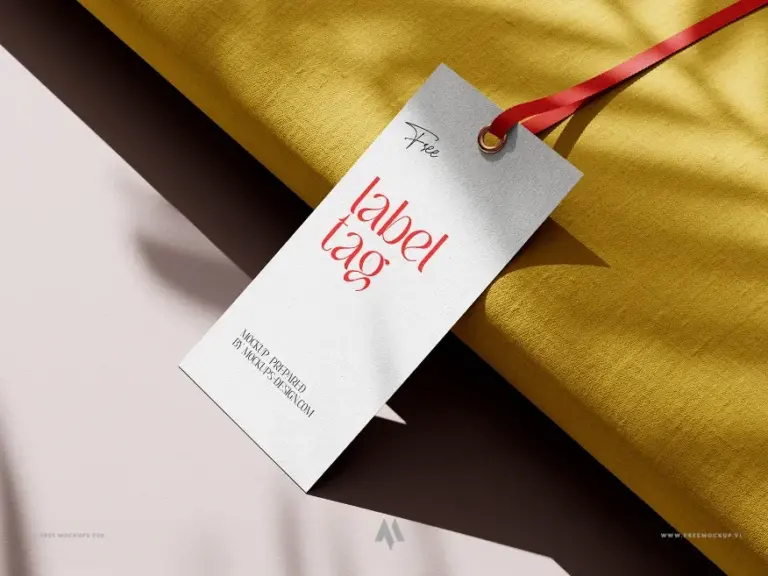 Mockup tag hình chữ nhật