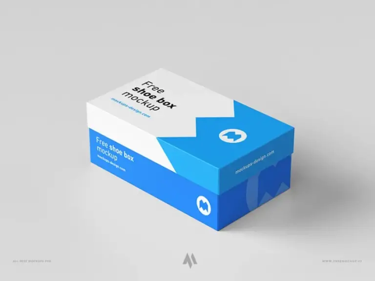 Mockup hộp giầy miễn phí