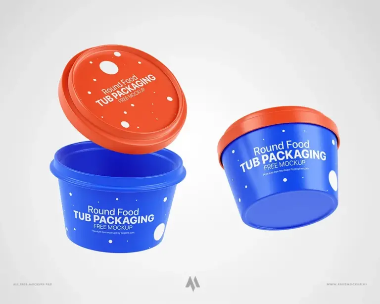 Mockup hộp nhựa miễn phí