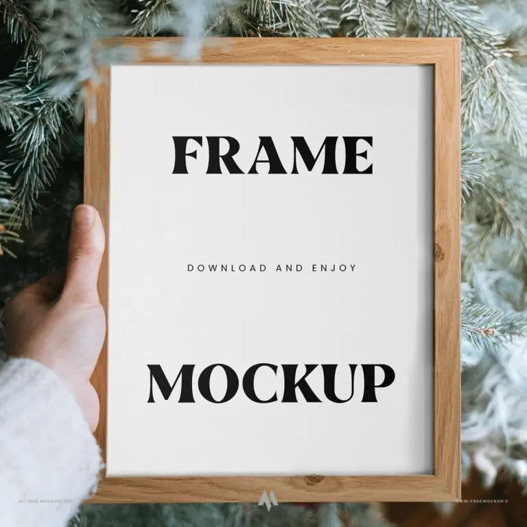 Mockup khung ảnh giáng sinh
