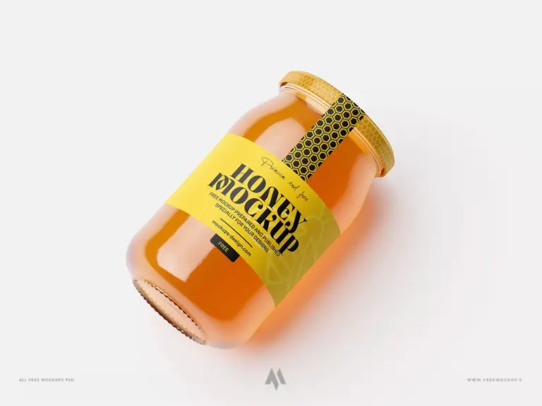 Mockup lọ mật ong