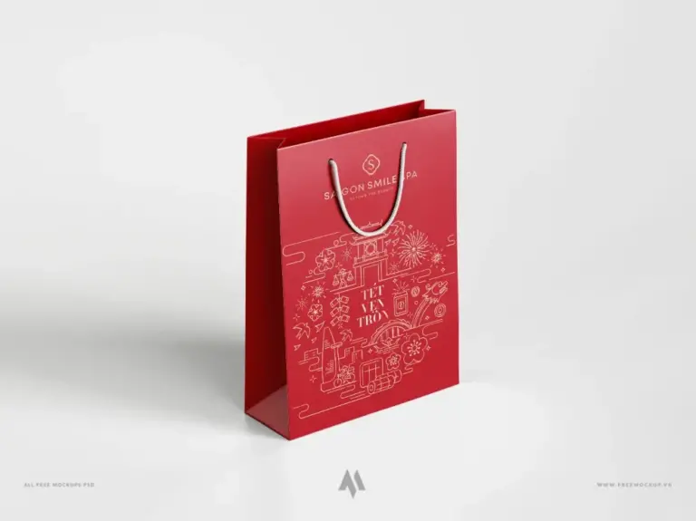 Mockup túi quà tặng Tết
