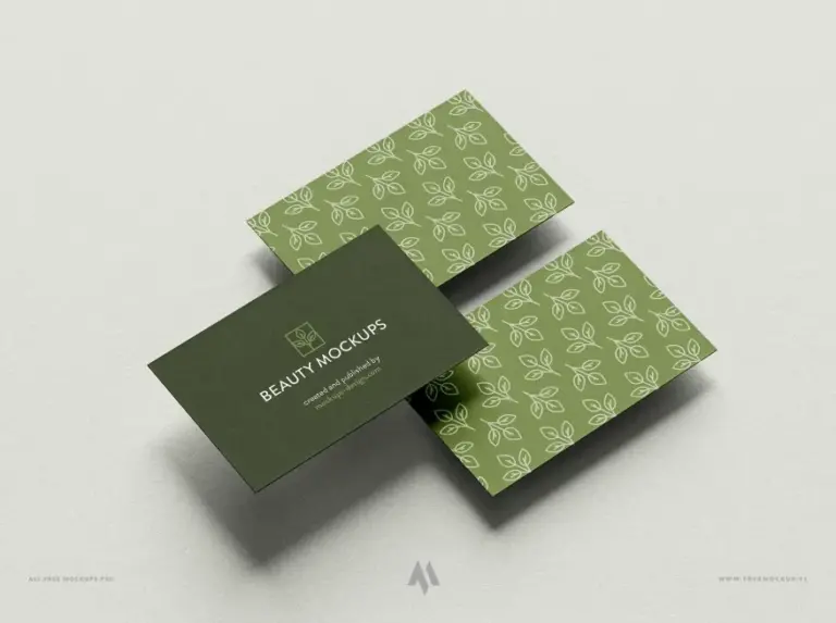 Mockup Card Visit trên nền giấy mỹ thuật
