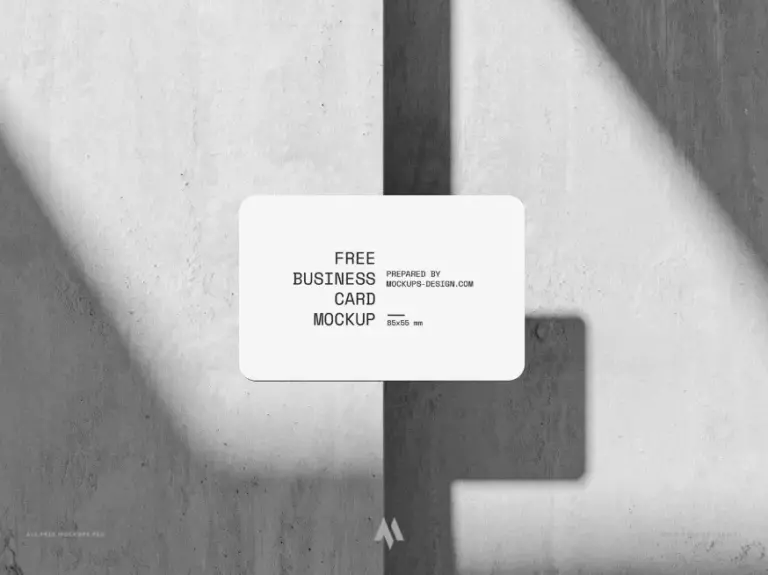 Mockup business card đặt trên nền sàn
