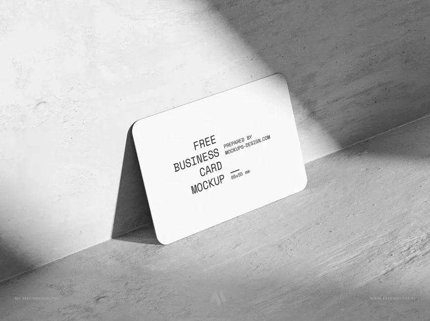 Mockup business card đặt trên nền sàn