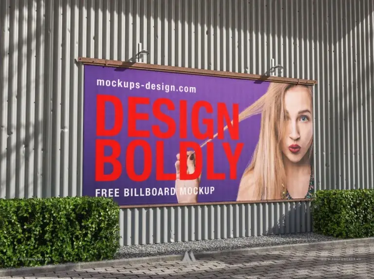 Mockup biển quảng cáo ngoài trời