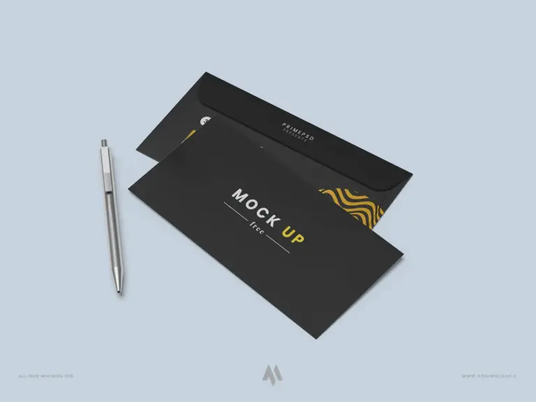 Bộ mockup phong bì ngang miễn phí