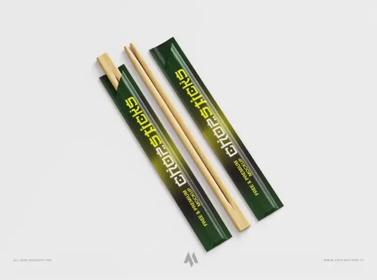 Mockup túi đựng đũa miễn phí