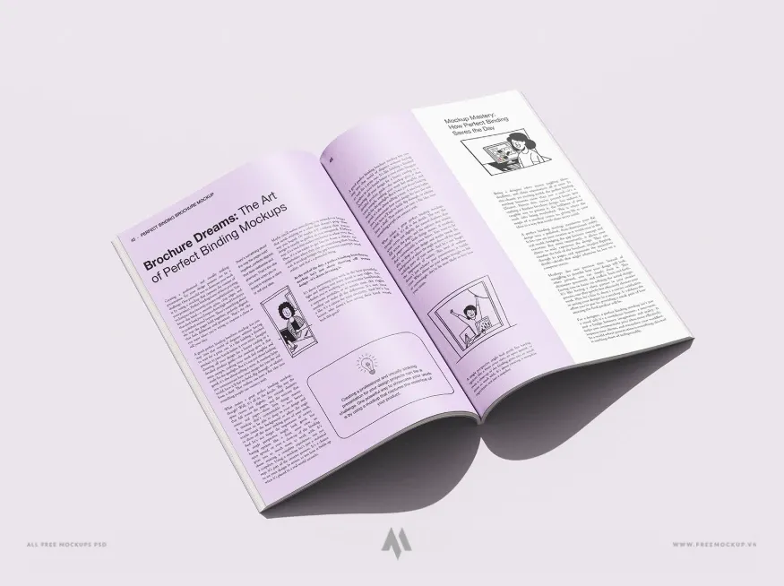 Mockup brochure A4 miễn phí