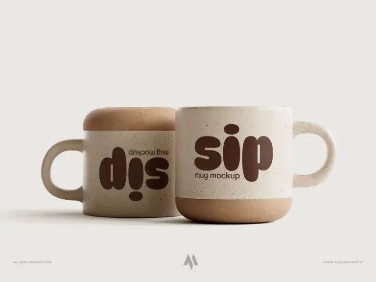 Mockup cốc gốm miễn phí