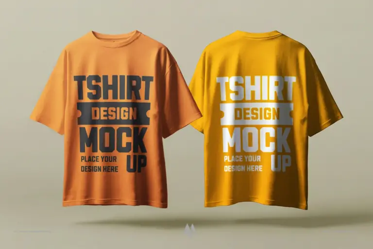 Mockup áo phông mặt trước – sau