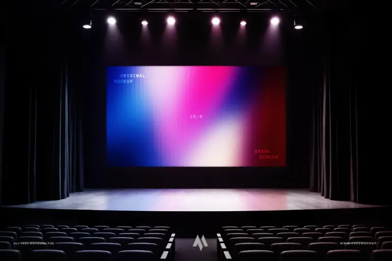 Mockup màn mình sân khấu 16:9