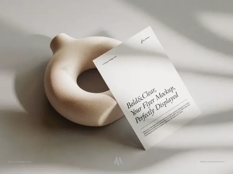 Mockup tờ rơi A4 nhẹ nhàng, thanh lịch