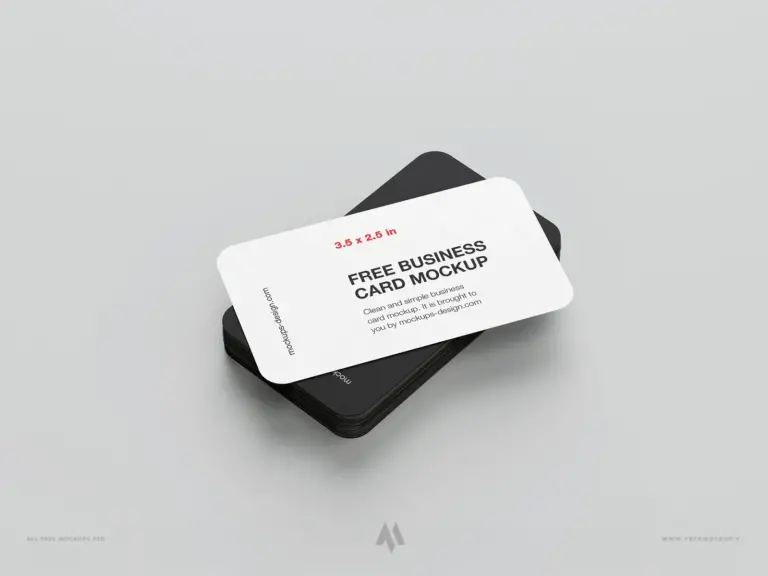 Mockup danh thiếp bo tròn miễn phí