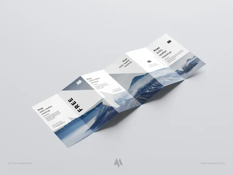 Mockup tờ rơi DL gập 6 miễn phí – Độc đáo & dễ dùng!