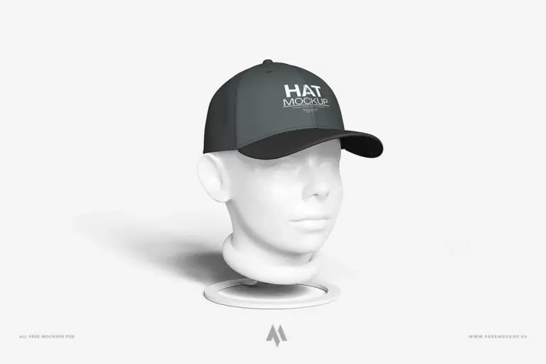 Bộ 4 mockup mũ lưỡi trai miễn phí