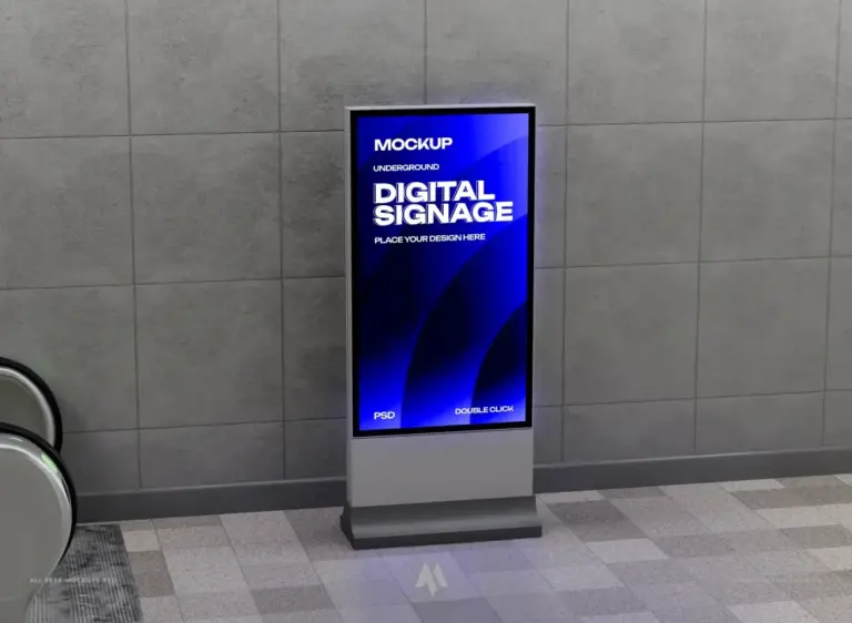 Mockup standee màn led sống động
