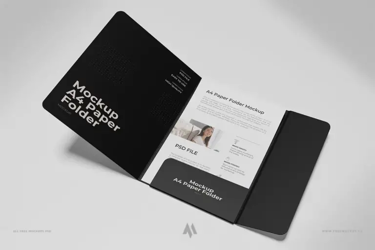 Mockup kẹp file A4 miễn phí