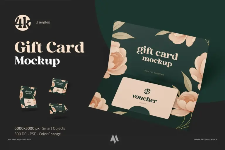 Mockup thẻ quà tặng “chất lừ” cho mọi ngành nghề!