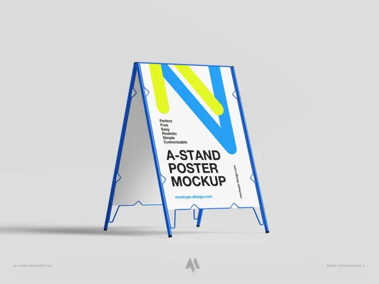 Mockup Poster Chữ A Tối Giản:  “Vũ Khí” Bí Mật Cho Thiết Kế Ấn Tượng