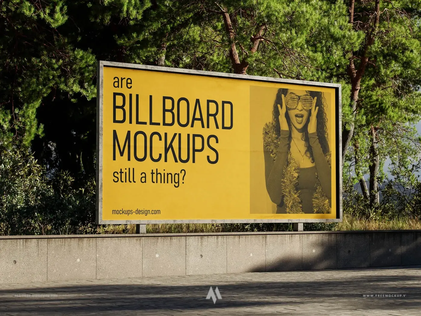 Mockup thiết kế biển quảng cáo ngoài trời