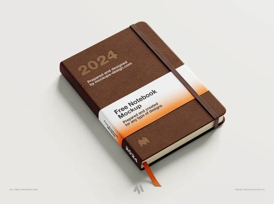 Bộ mockup sổ tay bìa da cao cấp
