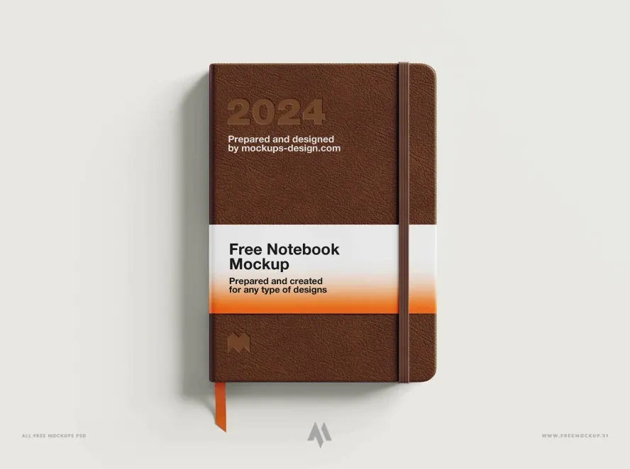 Bộ mockup sổ tay bìa da cao cấp