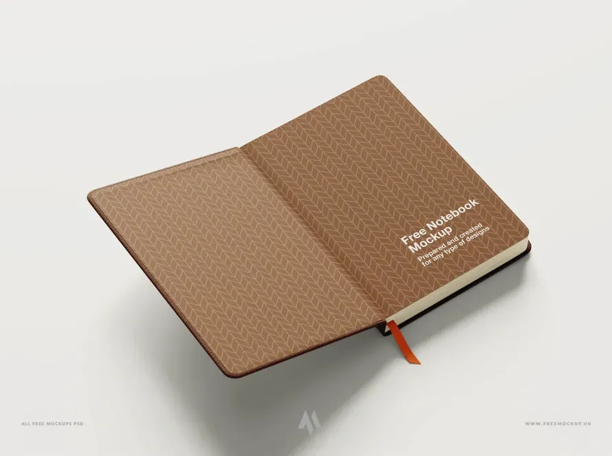 Bộ mockup sổ tay bìa da cao cấp
