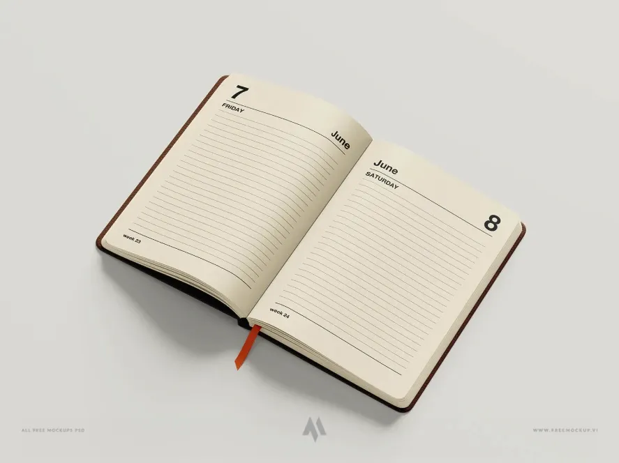 Bộ mockup sổ tay bìa da cao cấp