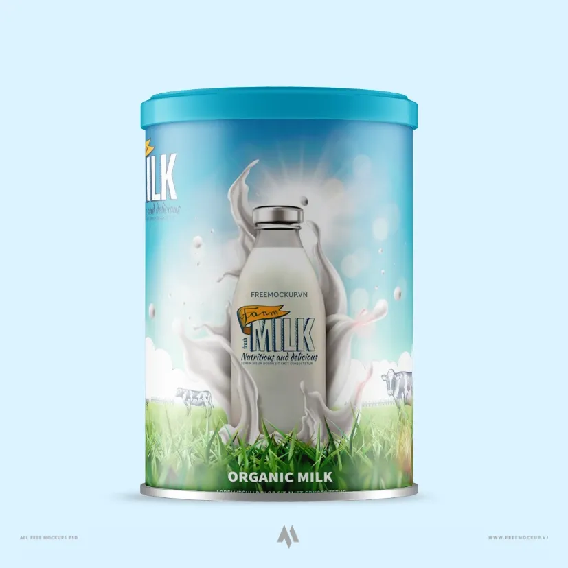 Mockup hộp sữa