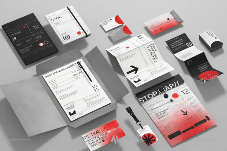 Bộ mockup nhận diện thương hiệu hiện đại