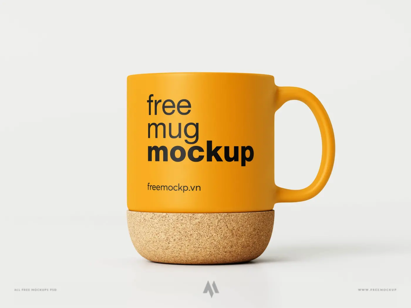 Mockup cốc gốm đế bàn