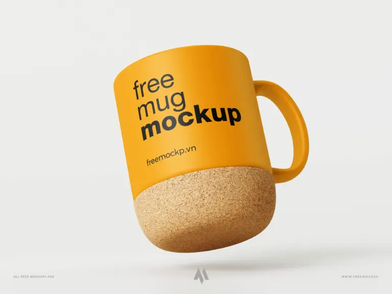 Mockup cốc gốm để bàn