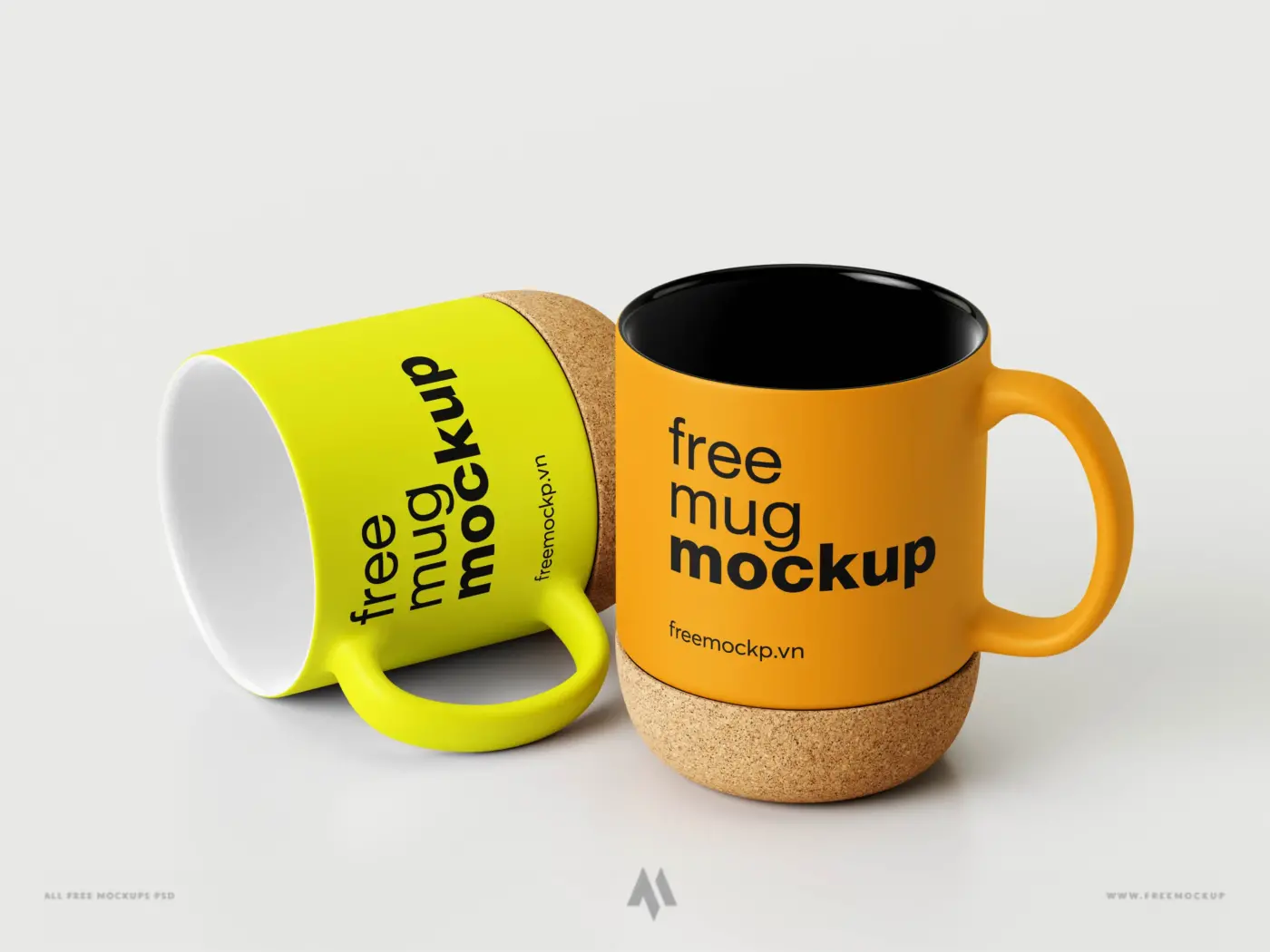 Mockup cốc gốm đế bàn