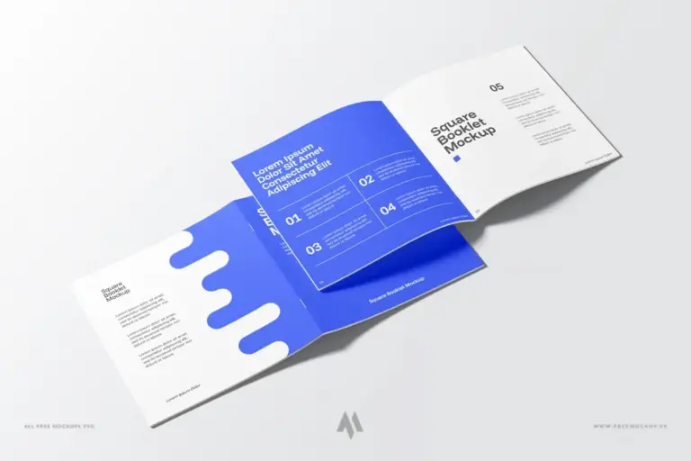 Mockup brochure vuông miễn phí