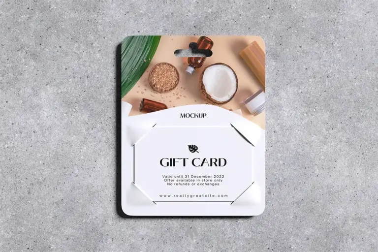 Mockup thẻ quà tặng chuyên nghiệp